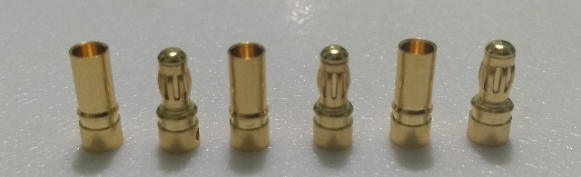 Bullet Conector Banana plug 3.5mm (3 unidades macho e fêmea)