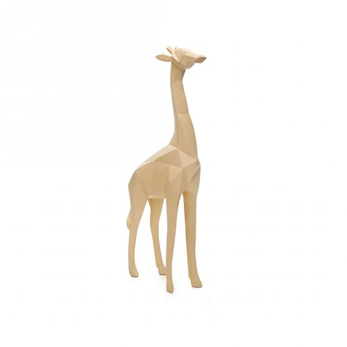 Escultura Decorativa Girafa Bege  P /30 cm Luxo