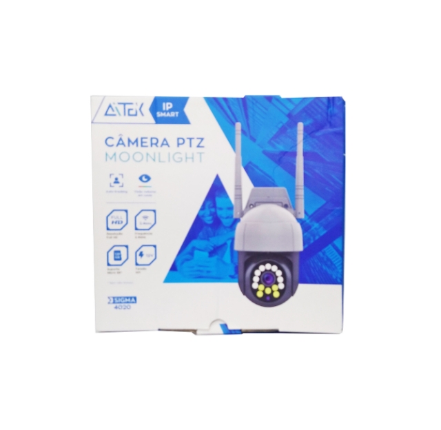 Câmera PTZ Moolight AITEK Smart IP - Full HD 2.4Ghz 128GB