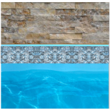FAIXA BORDA DE PISCINA ADESIVA ESTAMPA DE VINIL CRETA LARG. DE 15 CM 
