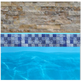 FAIXA BORDA DE PISCINA ADESIVA ESTAMPA DE VINIL HIJAU AZUL LARG. DE  20 CM 