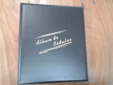 Álbum Preto Luxo gigante para cédulas capa couro sintético  04 argola 
