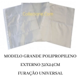 Kit 10 Folhas Grande Cdula POLIPROPILENO 1 Diviso 32x24cm Collecione