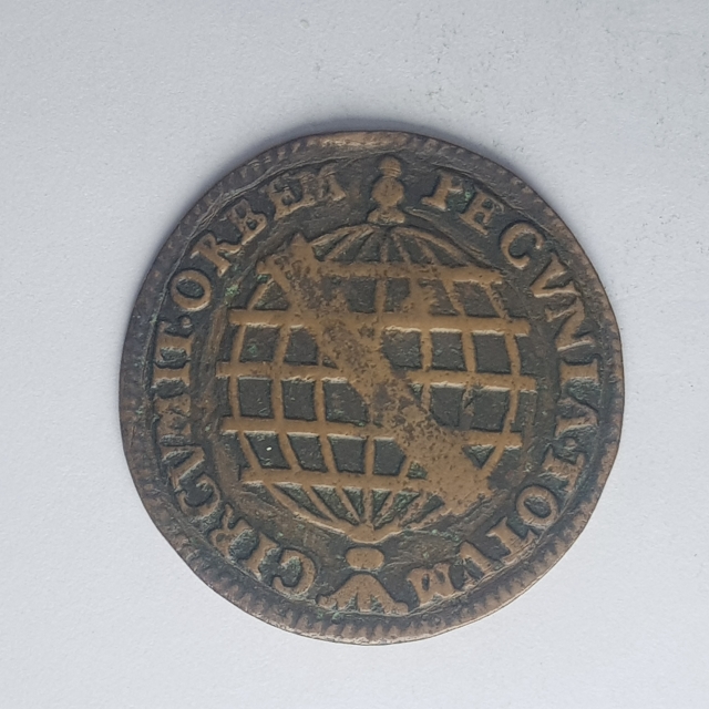 C144 Moeda Brasil Cobre V Réis 1768 V003046 por R$350,00