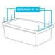 Caixa organizadora 31x19x10 cm p/ sapato M - Emb. c/ 6 un (ref. COSM-O 6)
