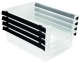 Caixa organizadora 36x26x11 cm multiuso -Emb. c/ 6 un (ref. COFA-O 6) frente aberta