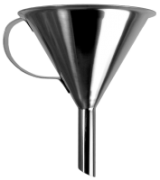 FUNIL DE AÇO INOX CAPACIDADE PARA 250ml (COD 15072)