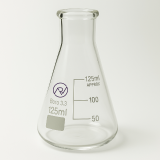 ERLENMEYER DE VIDRO BOCA ESTREITA CAPACIDADE PARA 125ml ARV (COD 29331)