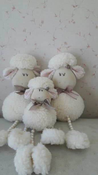 Trio ovelhas pérolas