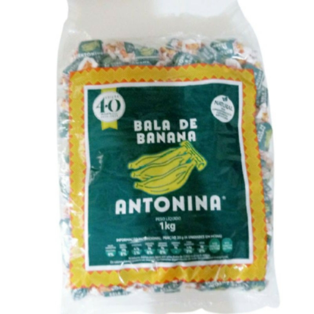 Balas Banana Antonina 100% Natural 1Kg ATACAREJO
