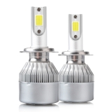 Lmpada de farol de led para moto - carro c6 led, h4/880,/6000k faris automotivos 72w 12v 7200lm 2 peas