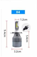 Lmpada de farol de led para moto - carro c6 led, 