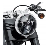 Farol de LED para motocicleta de 7 polegadas Farol de carro de motocicleta 6500K H4 60W 80W com ngulo de viso mbar luz giratria para Harley Honda 