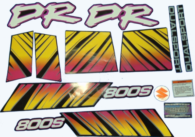 Jogo adesivos DR800S preta 95