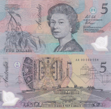 AUSTRALIA - 5 DOLLARS - RAINHA FE