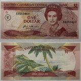 ANGUILLA (CARIBE ORIENTAL) - 1 DOLLAR 1988 - RAINHA FE