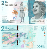COLOMBIA - 2 PESOS - FE	