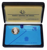 BRASIL - 200 CRUZADOS NOVOS 1989 PRATA - C/ CERTIFICADO E ESTOJO ORIGINAL