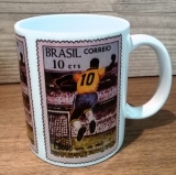 CANECA COM ESTAMPA  FILATLICA SELO PEL