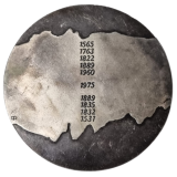 MEDALHA -  FUSO RIO DE JANEIRO / GUANABARA  1975 - PRATA 100g