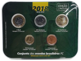 BLISTER - 5 MOEDAS REAL FC - 2018  EDIO  LIMITADA