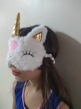 Mascara De Dormir Unicrnio Infantil Fofinha Branca