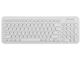 Kit Teclado e Mouse Multilaser Sem Fio 2.4Ghz Multimdia Branco Teclas Redondas - TC232