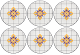 Conjunto 06 Pratos Rasos 28CM Coup Grid - Oxford