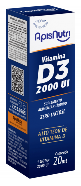 Suplemento de Vitamina D3 2.000 UI 20ml Gotas - ApisNutri