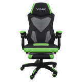 Cadeira Gamer Escritrio Rocket Preta com Verde CGR10PVD Vinik 112102