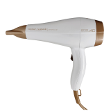 Secador de Cabelos Gama Italy Coconut & Almonds Ceramic on, Motor AC, 2000W, Branco / Marrom 110V