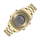 Kit Relgio Condor Feminino Digital Dourado Cobj3279aa/k4d com Brinco e Colar