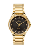 Kit Relgio Condor Feminino Dourado com Pedras COPC21AECM/4PK