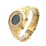 Kit Relgio Condor Feminino Digital Dourado Cobj3279aa/k4d com Brinco e Colar