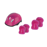 Patins Roller 4 Rodas Fnix PK-01 T 34-37 Rosa E Verde Com Acessrios