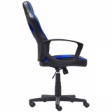 Cadeira De Escritrio Pcyes Mad Racer Sti Master Gamer Preta E Azul Com Estofado De Mesh