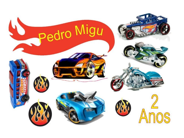 Arquivo de Corte Topo de Bolo Hot Wheels