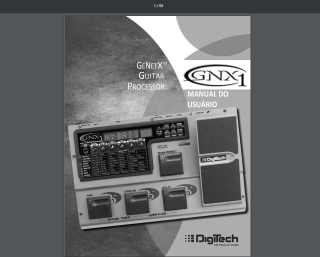 Manual Em Português Da Pedaleira Digitech Gnx1