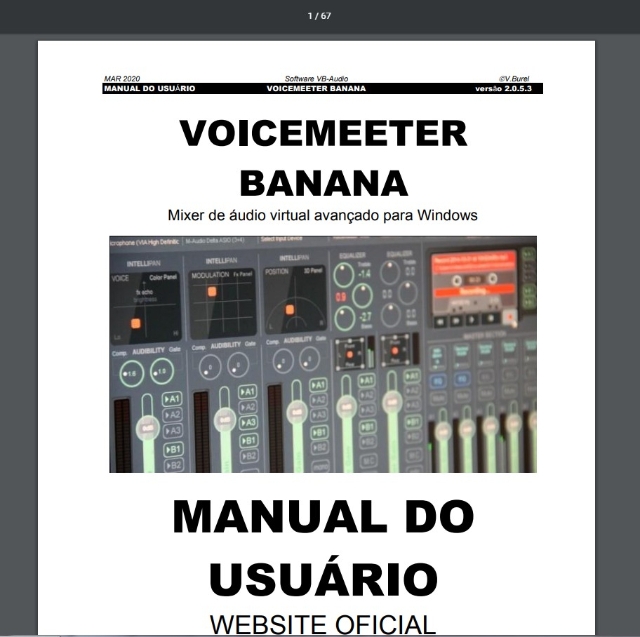 Manual Em Português Do Vbáudio Voicemeeter Banana