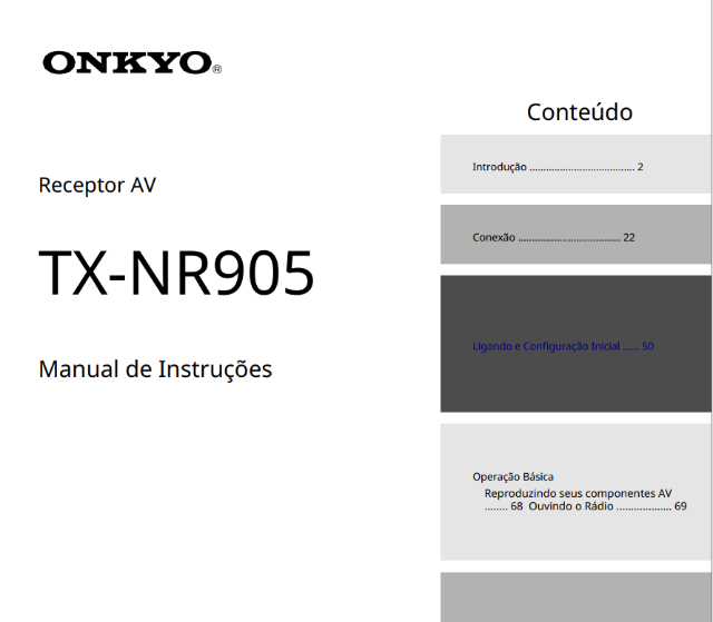 Manual em portugu�s Onkyo TX-NR905?cache=20260122185454