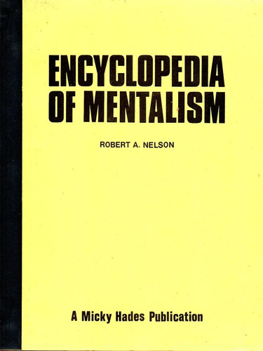 Encyclopedia Of Mentalism - Robert A. Nelson - Livro Usado