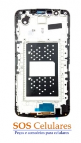 FRONTAL TOUCH/DISPLAY LG K10 K430 ORIGINAL BRANCO - COM ESCRITA NO FLEX