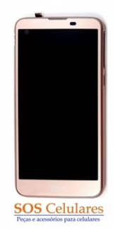 FRONTAL TOUCH/DISPLAY LG X SCREEN K500 ORIGINAL DOURADO