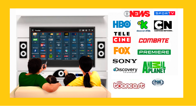 Plano P2P Android / Full HD + HD + SD + VOD + Adulto / Mensal / Canais de TV + Sportes + Adulto