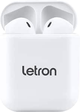 Fone De Ouvido Letron Earbud Bluetooth 5H De Bateria, Entrada Tipo C - Branco