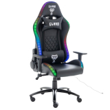 Cadeira Gamer King Gaming Clanm RGB, Preto, Luz RGB, Com Almofadas, At 150Kg