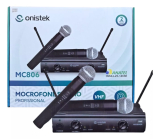 Microfone Onistek Profissional Sem Fio Mc806 Vhf