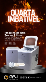 MAQUINA DE GELO 12KG TRONOS B12/B CINZA 2 LITROS 220V BOX I