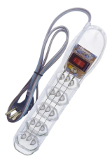 Filtro De Linha 5 Tomadas Dps Transparente Plug 90 Graus 10a