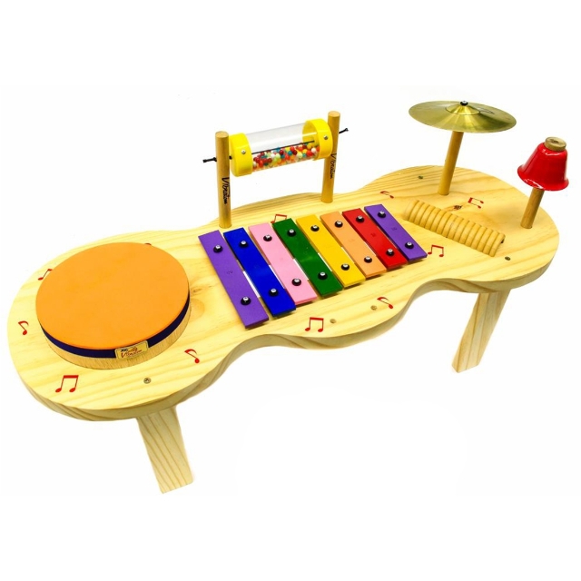 PEQUENA PERCUSSO INFANTIL MADEIRA VIBRATOM JOG P3696 CD 22005